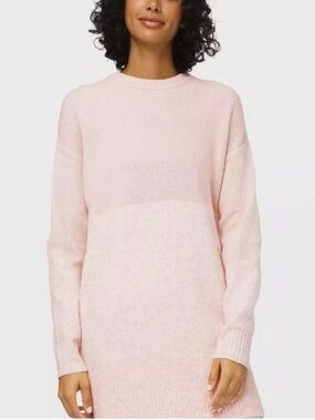 Lululemon Restful Intentions Cashmere Sweater Light Pink Medium